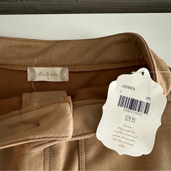 Altar’d State Suede Camel Miniskirt - Size Small - Picture 3 of 5